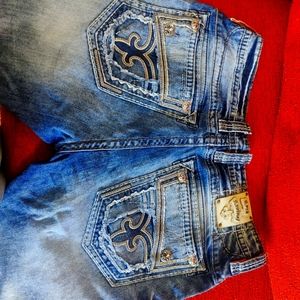 Men's Rock Revival Jeans, Size 38 Light Blue